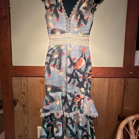 THE MOST BEAUTIFUL PAT BO DRESS EVER! Mint condition. Retail $950 - Picture 6 of 8